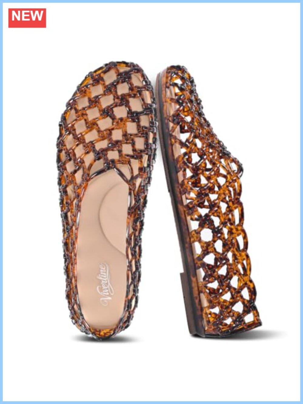 Womens Clear Hollow Jelly Flats Breathable